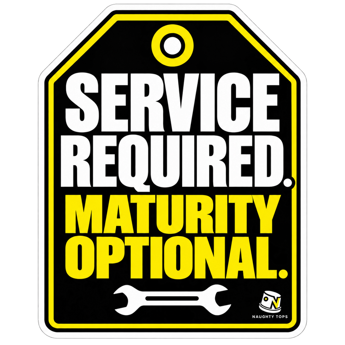 Service Required, Maturity Optional — Sticker